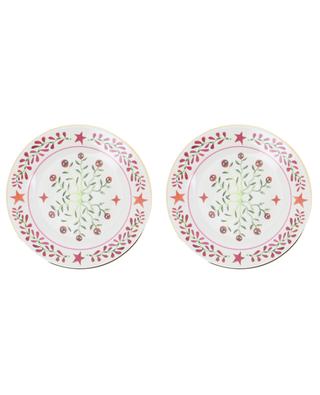 Eye Vines set of 2 porcelain dessert plates LA DOUBLEJ