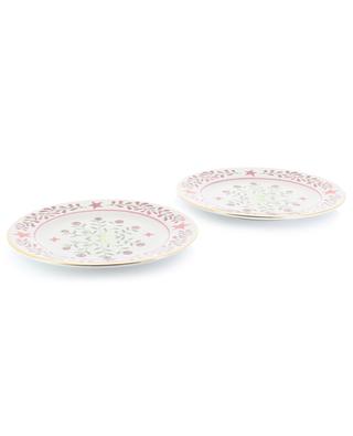 Eye Vines set of 2 porcelain dessert plates LA DOUBLEJ