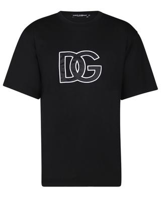 Jersey-T-Shirt mit satiniertem Patch DG DOLCE & GABBANA