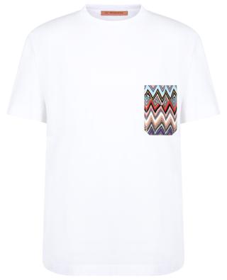 Short-sleeved T-shirt with knit patch pocket MISSONI