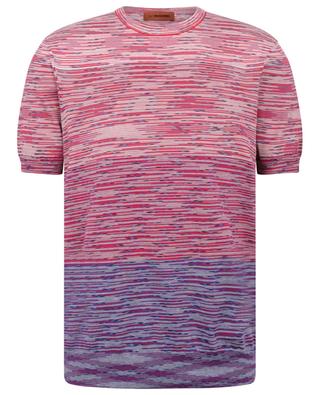 Knit crewneck T-shirt with fine stripes MISSONI