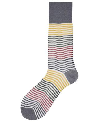 Enea short striped linen and cotton socks ALTO MILANO