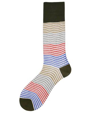 Enea short striped linen and cotton socks ALTO MILANO