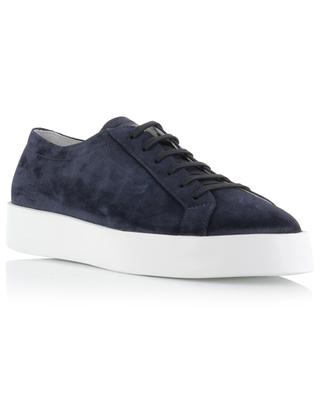 Suede low-top lace-up sneakers BARRETT