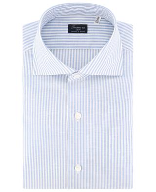 Edoardo striped cotton and linen long-sleeved shirt FINAMORE