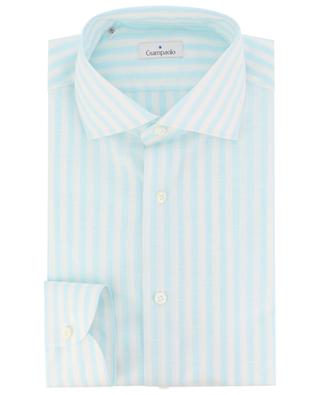 Cotton and linen long-sleeved striped shirt GIAMPAOLO