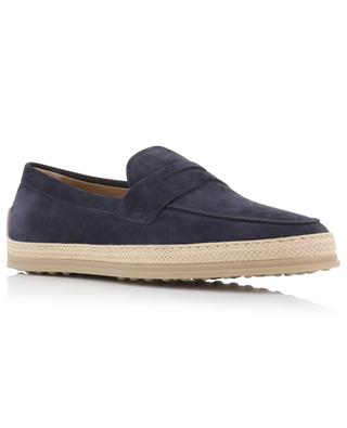 Suede loafers with raffia TOD'S