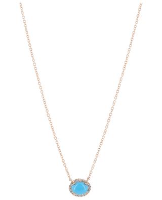 Halskette aus Roségold mit Türkis und Diamanten Planète GBYG