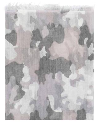 Camouflage wool and cashmere scarf HEMISPHERE