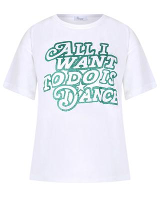 T-Shirt aus Baumwolle und Modal All I Want To Do is Dance PRINCESS
