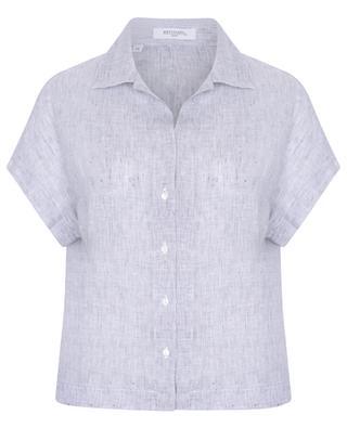 Linen short-sleeved boxy shirt ARTIGIANO