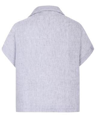 Linen short-sleeved boxy shirt ARTIGIANO