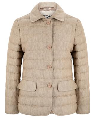Lightweight cinched linen down jacket HERNO