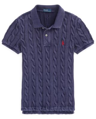 Cable-knit slim fit polo shirt POLO RALPH LAUREN