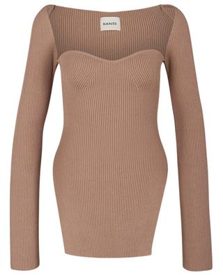 The Maddy fitted rib knit top KHAITE