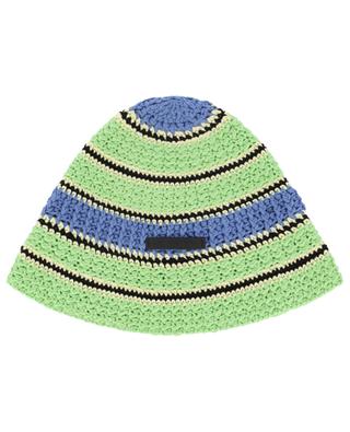 Striped crochet cotton bucket hat STELLA MCCARTNEY