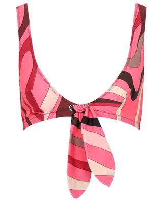 Marmo tie-detail triangle bikini top PUCCI
