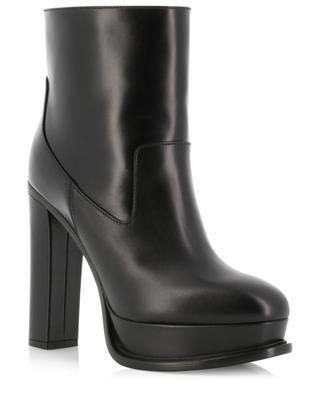 Heeled platform smooth leather ankle boots ALEXANDER MC QUEEN