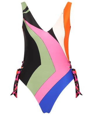Goccia V-neck swimsuit with side lacing PUCCI