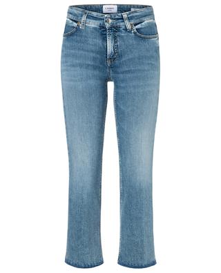 Verkürzte Bootcut-Jeans mit Tweed-Taschen Paris CAMBIO