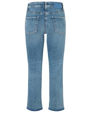 Paris cropped kick-flare jeans with tweed pockets CAMBIO