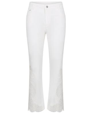 Denim and lace bootcut fit jeans ERMANNO SCERVINO