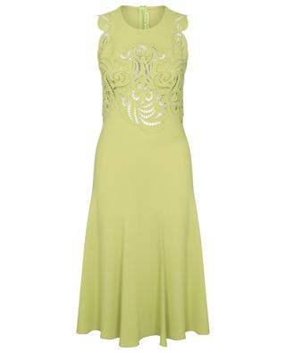 Sleeveless cady midi dress with openwork embroidery ERMANNO SCERVINO