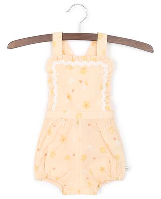 Limoncello floral linen blend baby dungarees THE NEW SOCIETY