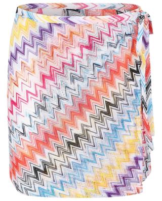 Herringbone beach knit mini wrap skirt MISSONI