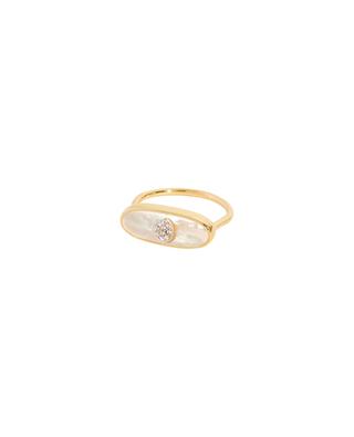 Izy 2 golden ring with mother-of-pearl BE MAAD