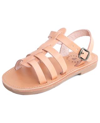 Santorini girls' leather sandals POPPEE