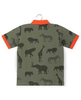 Savannah animal printed boy's polo shirt MONCLER