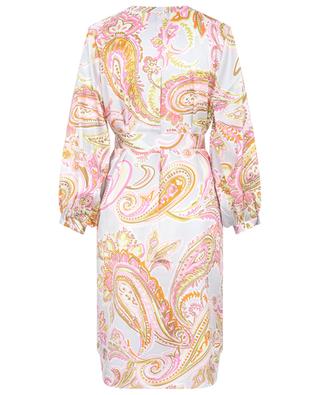 Paisley patterned silk long-sleeved short dress HERZEN'S ANGELEHEIT