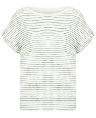 Viscose and linen short-sleeved striped T-shirt MAJESTIC FILATURES