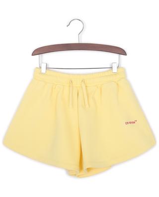 Helvetica Butterfly girl's sweat shorts OFF WHITE