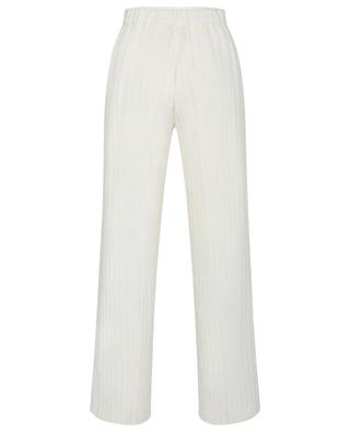 Cotton linen and viscose straight leg trousers FORTE FORTE