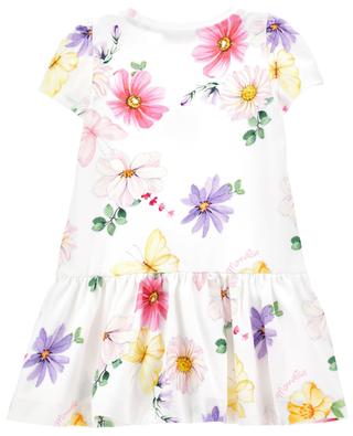 Flower printed A-line girl's dress MONNALISA