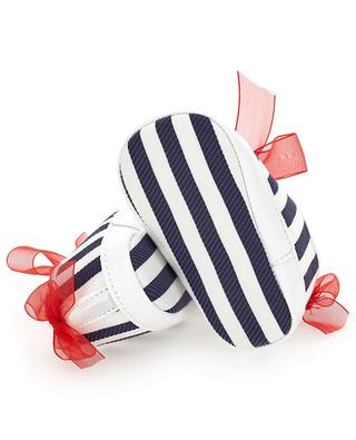 Rhinestone adorned striped girl's sneakers MONNALISA