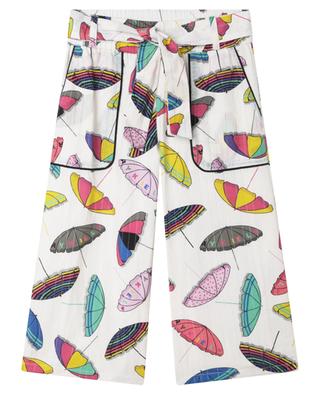 Parasol printed girl's cropped wide-leg trousers SONIA RYKIEL