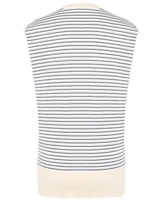 Cotton-blend striped sleeveless jumper ASPESI