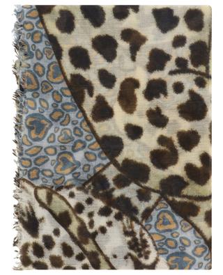 Leopard Jungle cashmere shawl SIMONE BRUNS