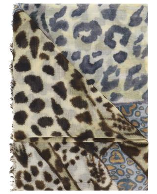 Leopard Jungle cashmere shawl SIMONE BRUNS
