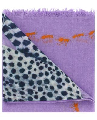 Leopard Ant cashmere square scarf SIMONE BRUNS