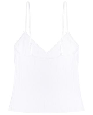The Long Cami Pointelle organic cotton strappy top COU COU