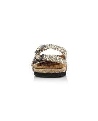 Flache Sandalen mit Kunstpelz-Futter Glitter ANNIEL