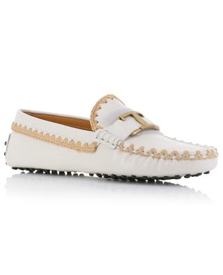 Gommino T Timeless smooth leather loafers with weaving TOD'S