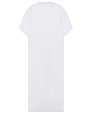 TERRA midi-length linen tunic dress with V-neck FABIANA FILIPPI