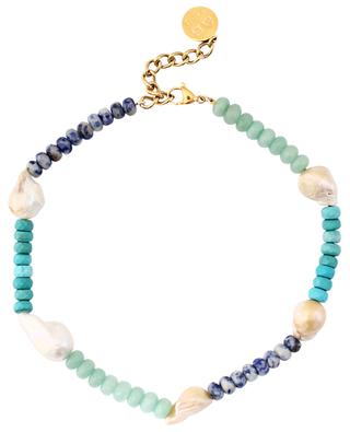 Halskette aus Halbedelsteinen und Perlen Adriana BY ALONA