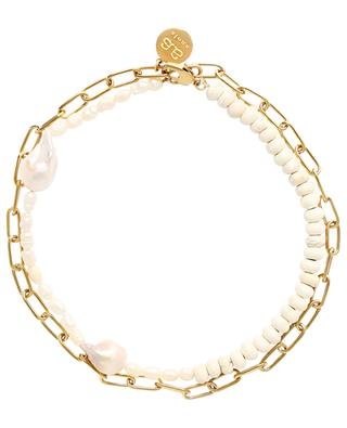 Halskette aus Howlith und Perlen Caspian BY ALONA