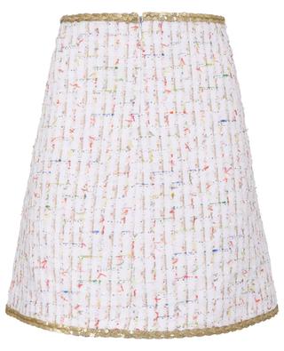 Sequin braid adorned tweed A-line mini skirt GIAMBATTISTA VALLI